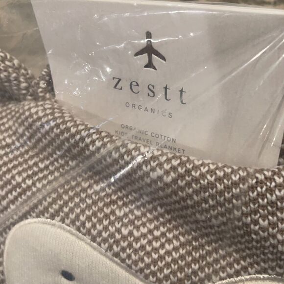 ZESTT ORGANICS |Organic Cotton Kids Travel Blanket MONKEY - Picture 4 of 4